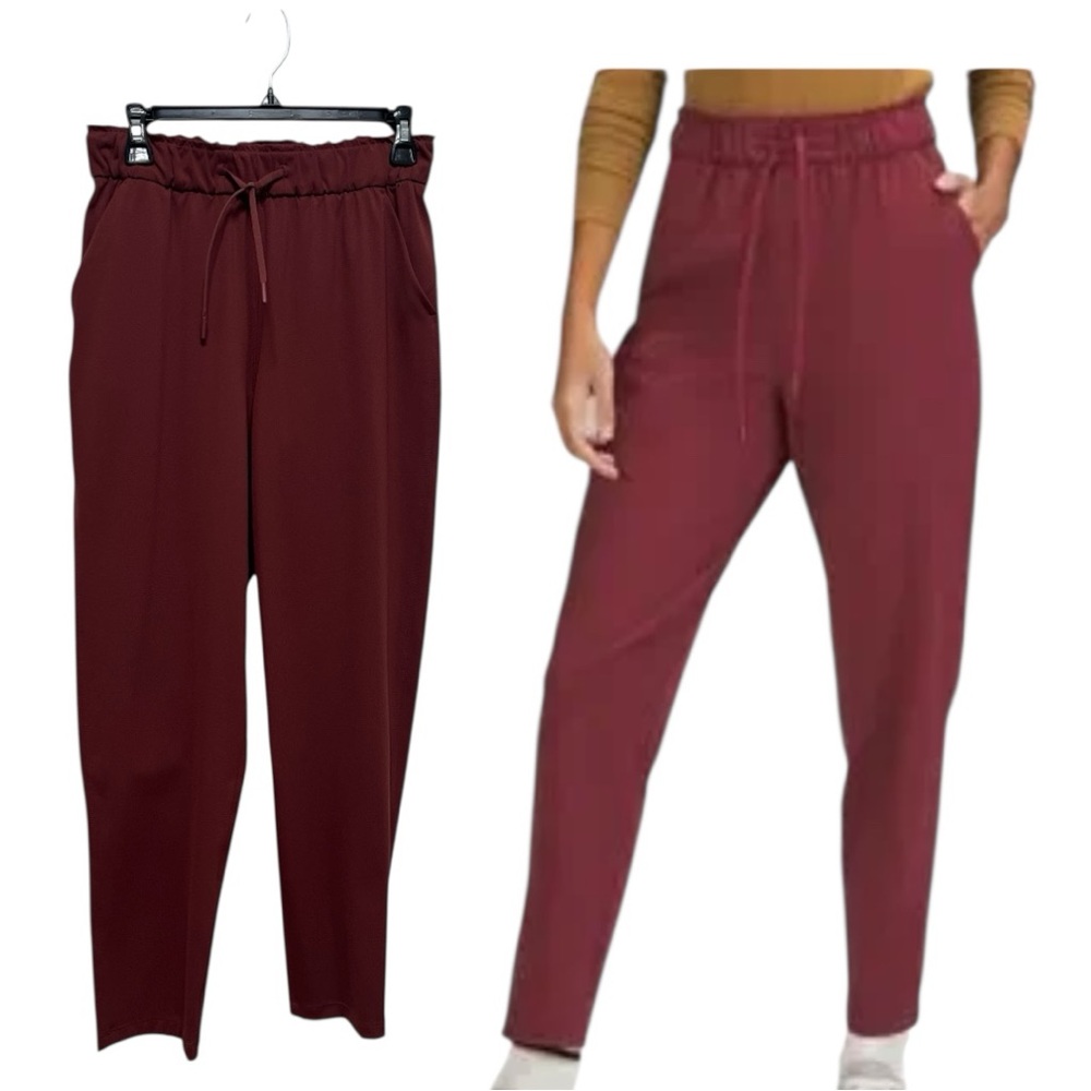 Lululemon Athletica Stretch High-rise Maroon, Burgundy Pants Women’s Sz 6